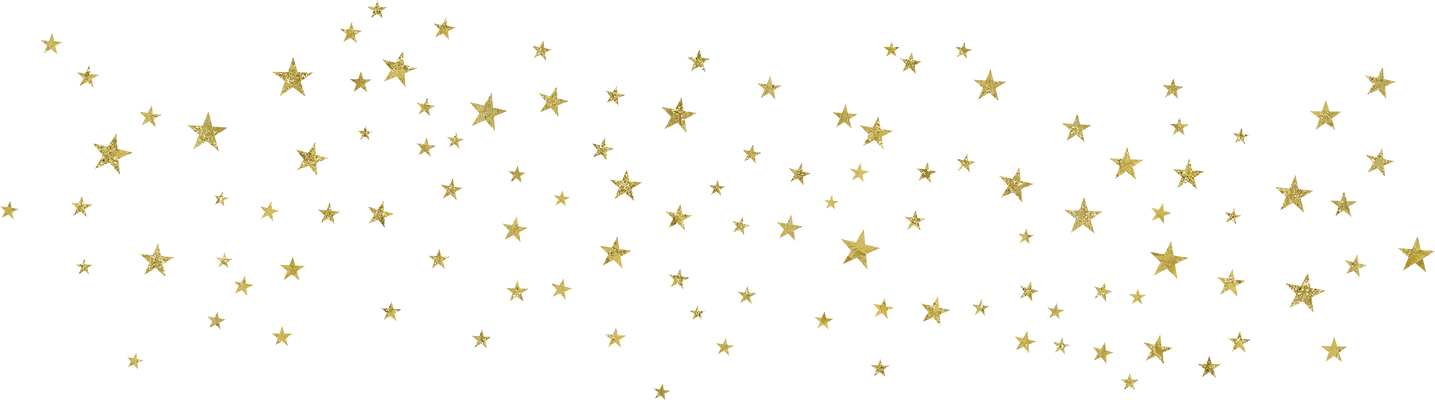 Gold Stars Confetti Border